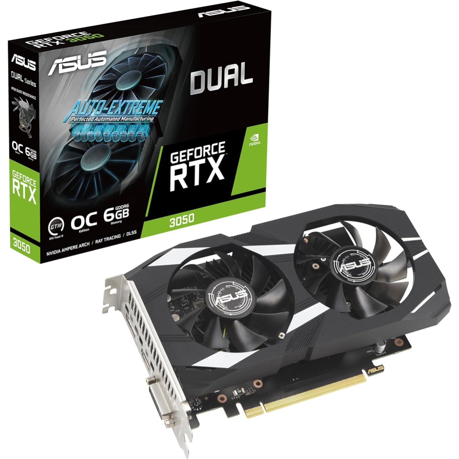 Graphics Card Dual NVIDIA GeForce RTX 3050 6GB Gaming PCIe HDMI DisplayPort