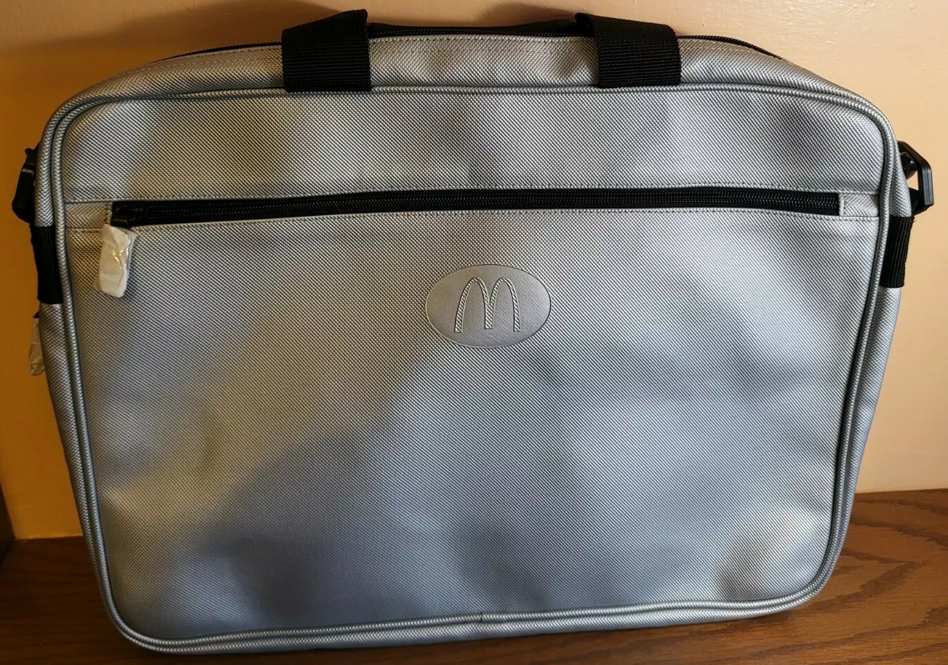 Black And Metallic Silver McDonald’s Soft Laptop Carrying Case Advertising Merch