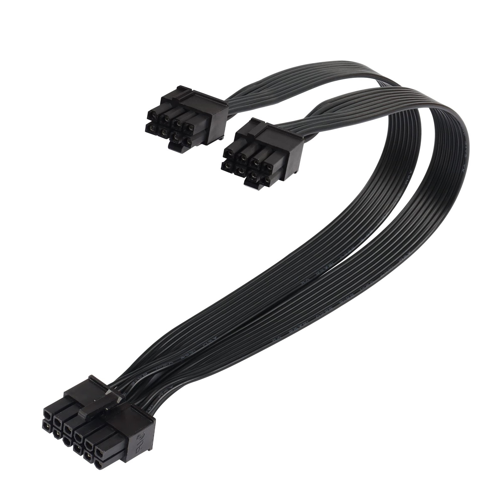 PCIE 12Pin To Dual 8Pin Male YSplitter Video Card Power Extender 12.6 In