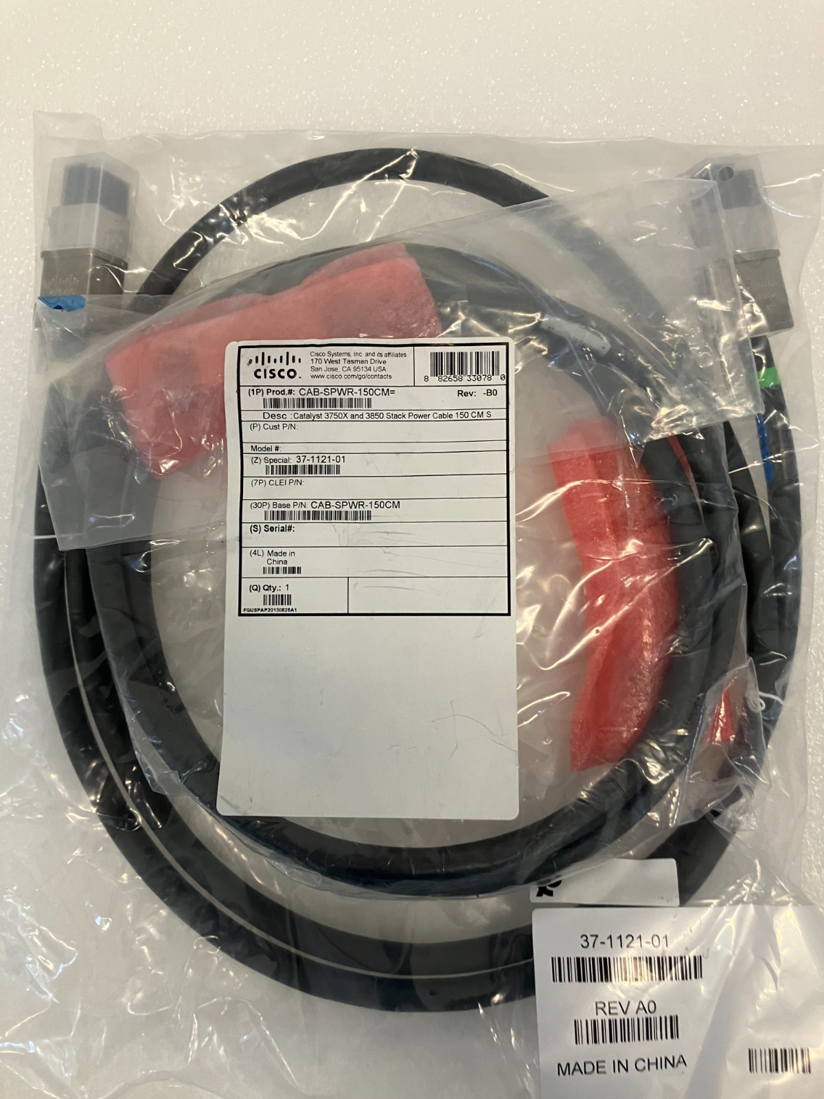New Cisco CAB-SPWR-150CM Cisco 37-1121-01 Stack Power Cable 6 ft