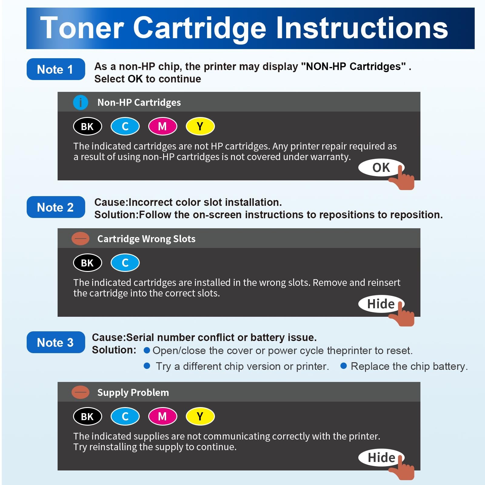 ** NEW HP Toner | 218X / 218A | Black / Color | With Chips | Compatible | 4-Pack