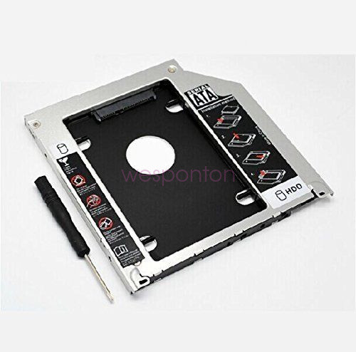 Universal For Apple Macbook Pro Optical bay 2nd HDD Hard Drive Caddy SATA 9.5mm