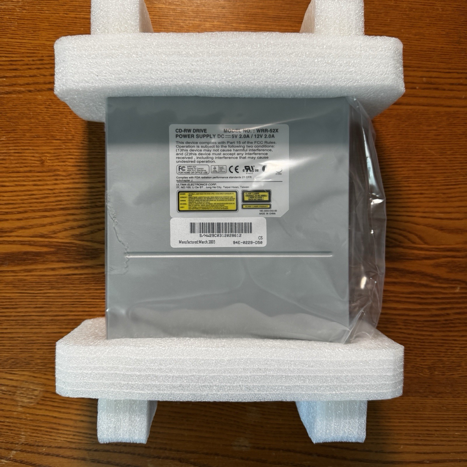 JustLink WRR-52X 52x24x52x Internal IDE CD-R/CD-RW CD Writer Drive