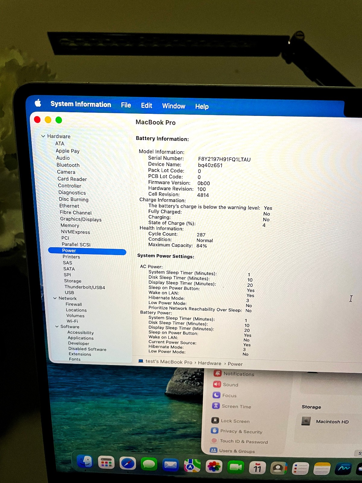 Apple Macbook Pro 2021 M1 Pro 14” 512GB SSD 16GB RAM A2442 Silver Grade A-