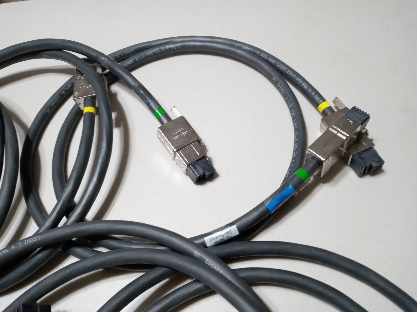 Lot of 6 Cisco 37-1121-01 PowerStack Cables 150 CM for Cisco 3750X and 3850
