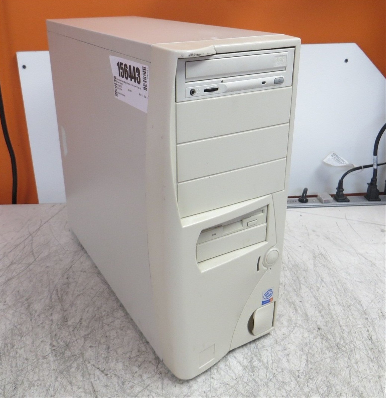 Vintage Beige Pentium 4 Era Retro Gaming ATX Tower PC Case No PSU
