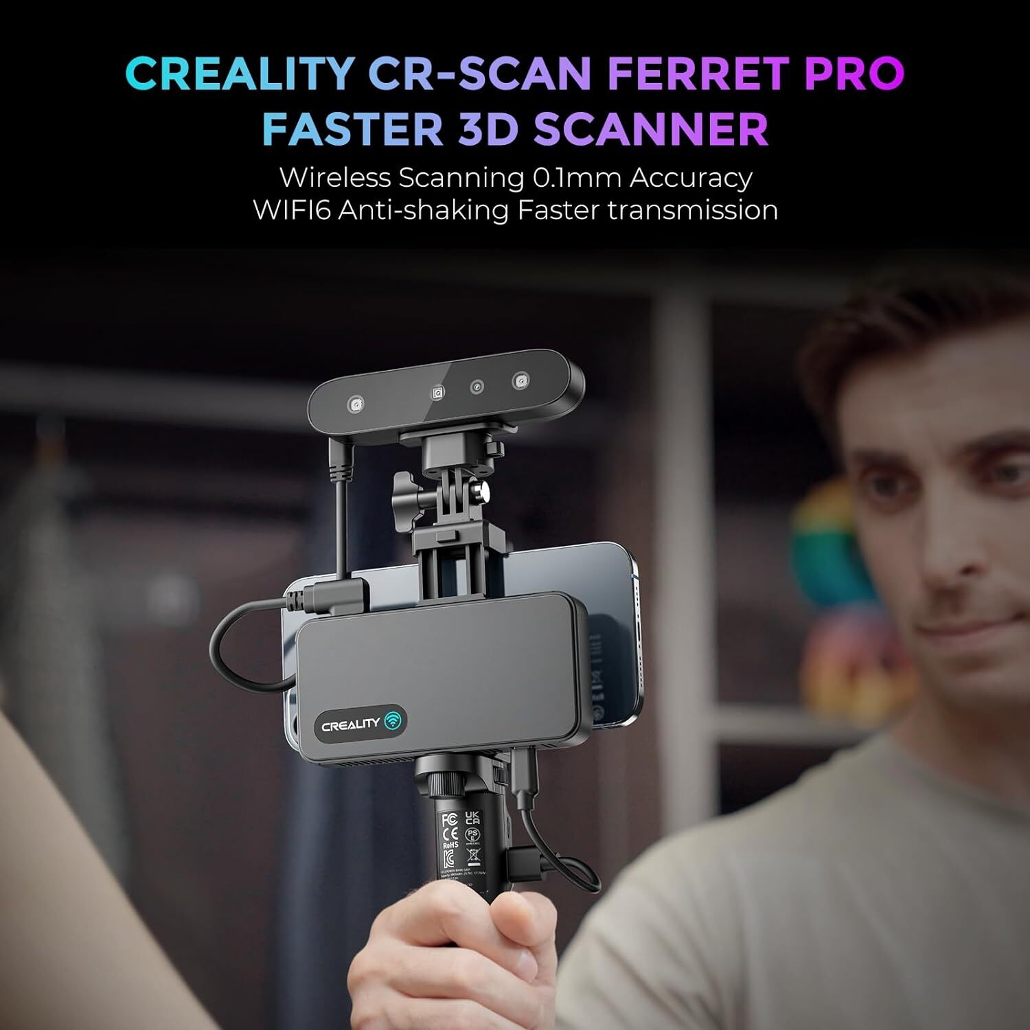 Creality CR-Scan Ferret Pro 3D Scanner Fast Scan Portable for iOS Mac Windows