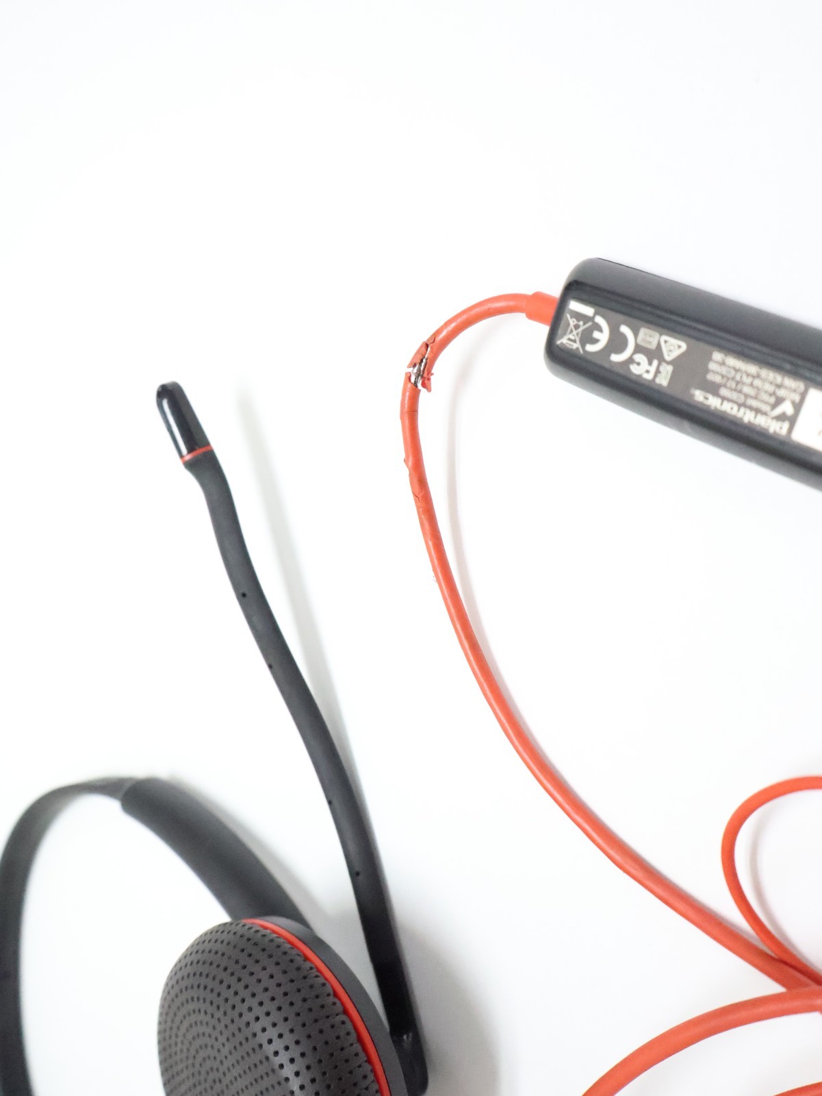 Lot 2 Plantronics Blackwire C3220 Wired USB-A Dual-Ear Headsets Tested Working