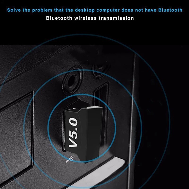 USB Bluetooth 5.0 Wireless Audio Music Stereo Adapter Dongle receiver For TV PC