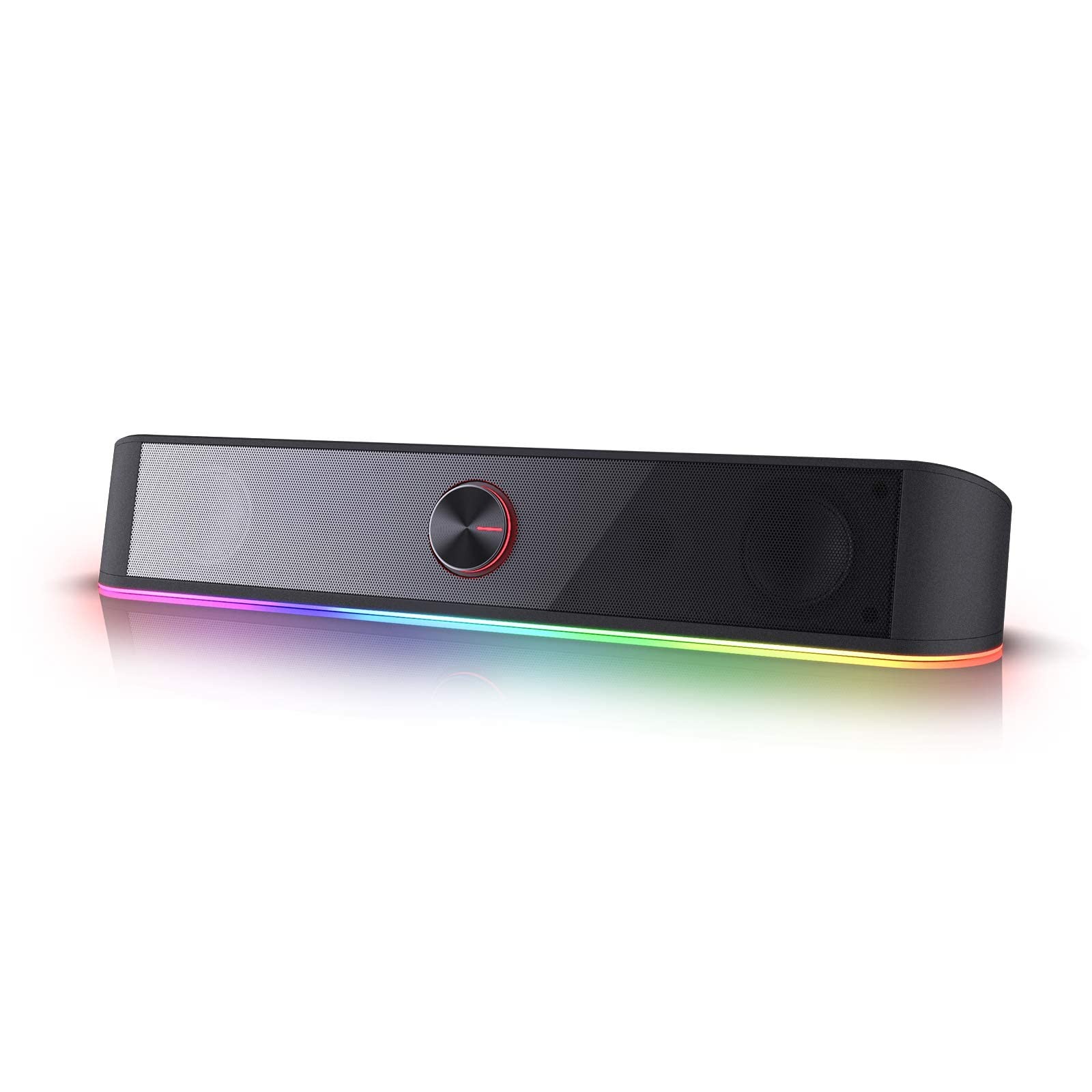 GS560 RGB Desktop Soundbar, 2.0 Channel Computer Speaker with Dynamic Lightin…