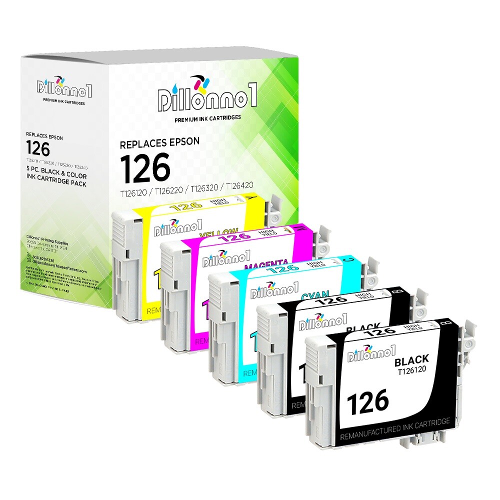 For Epson 126 T126XL Ink Cartridge WorkForce 435 520 545 60 630 633 635 645 Lot