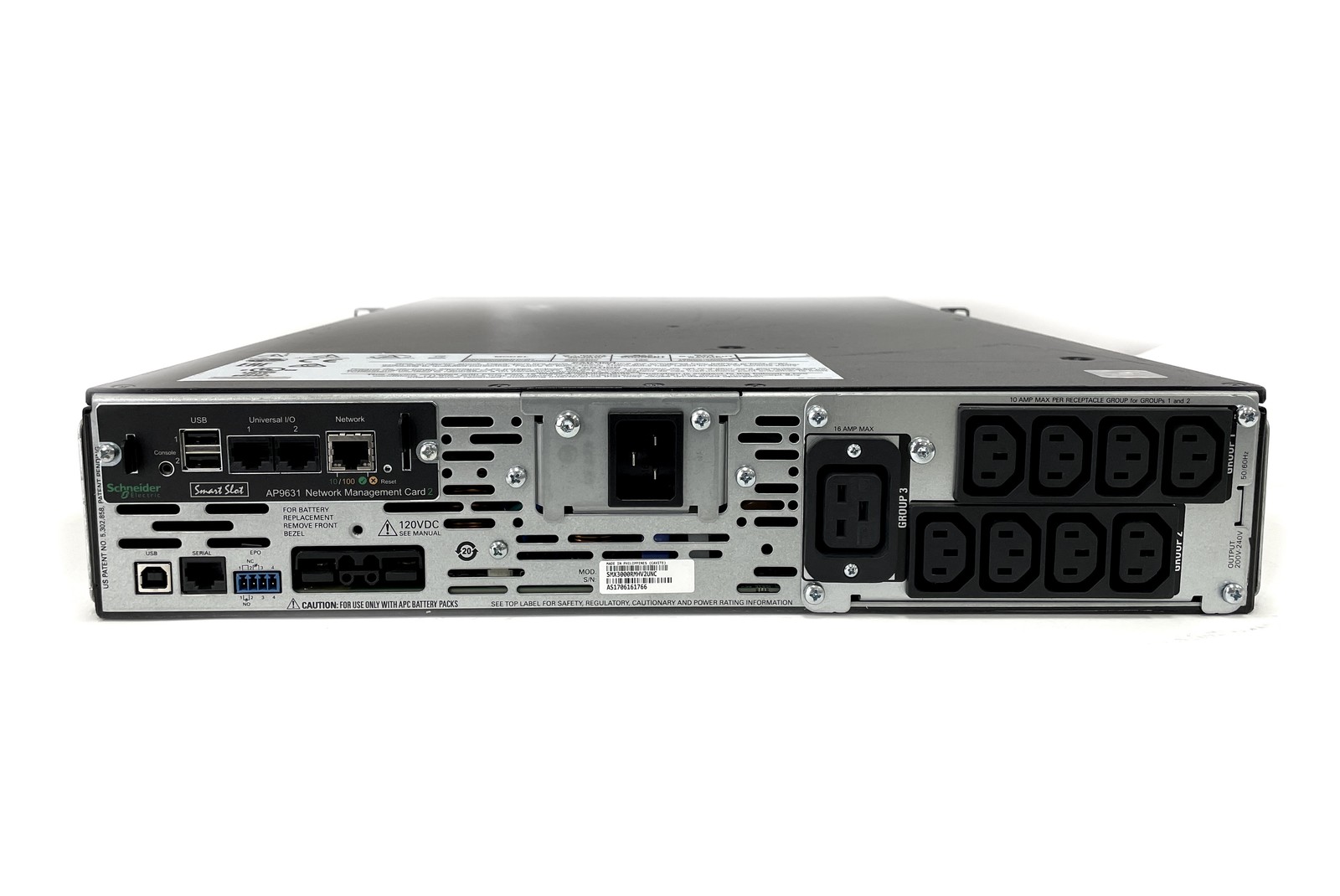 APC Smart-UPS x 3000VA 2.7KW 200-290U LCD SMX3000RMHV2UNC w/ AP 9631- See Desc