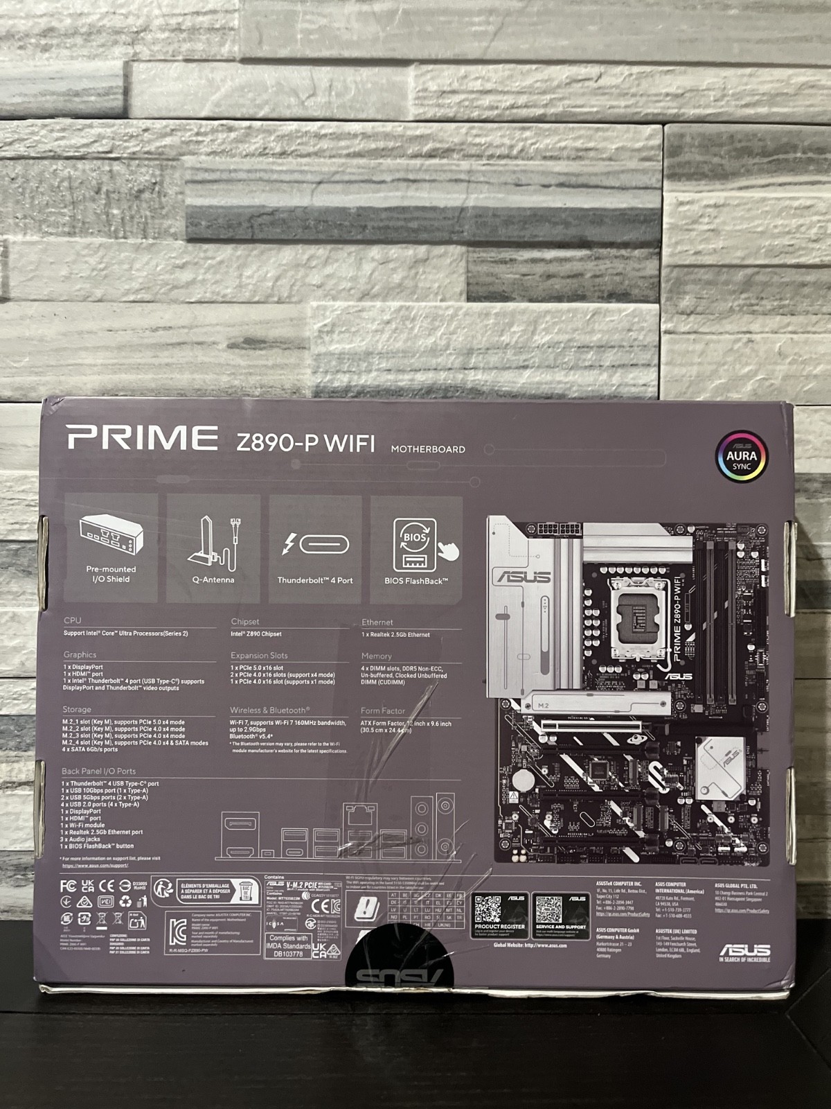ASUS PRIME Z890-P WIFI LGA1851 ATX Motherboard DDR5 WiFi 7