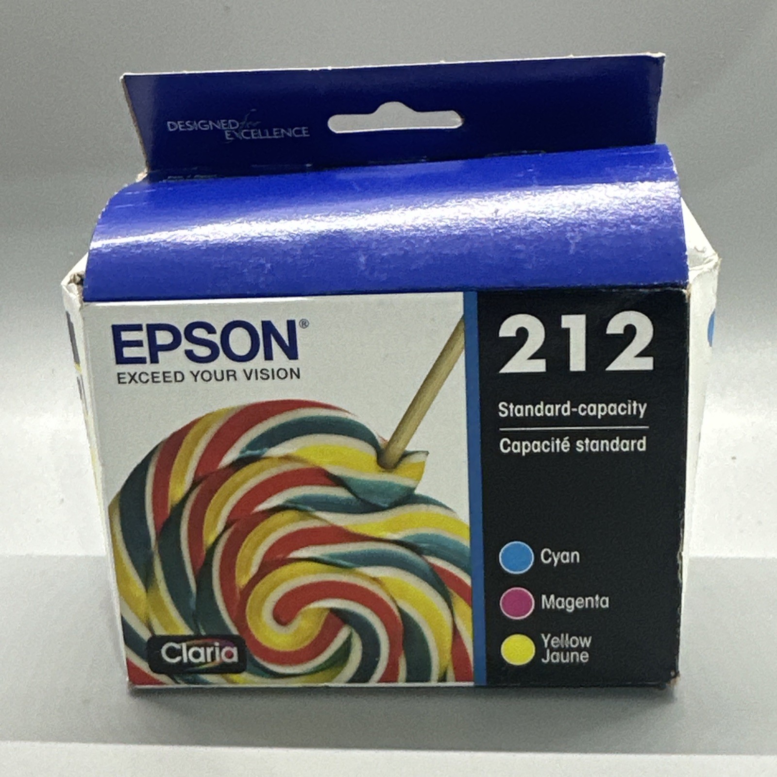 Epson 212 CMY Ink Cartridge Genuine NIB Exp 11/2027 Box Damaged Unopened