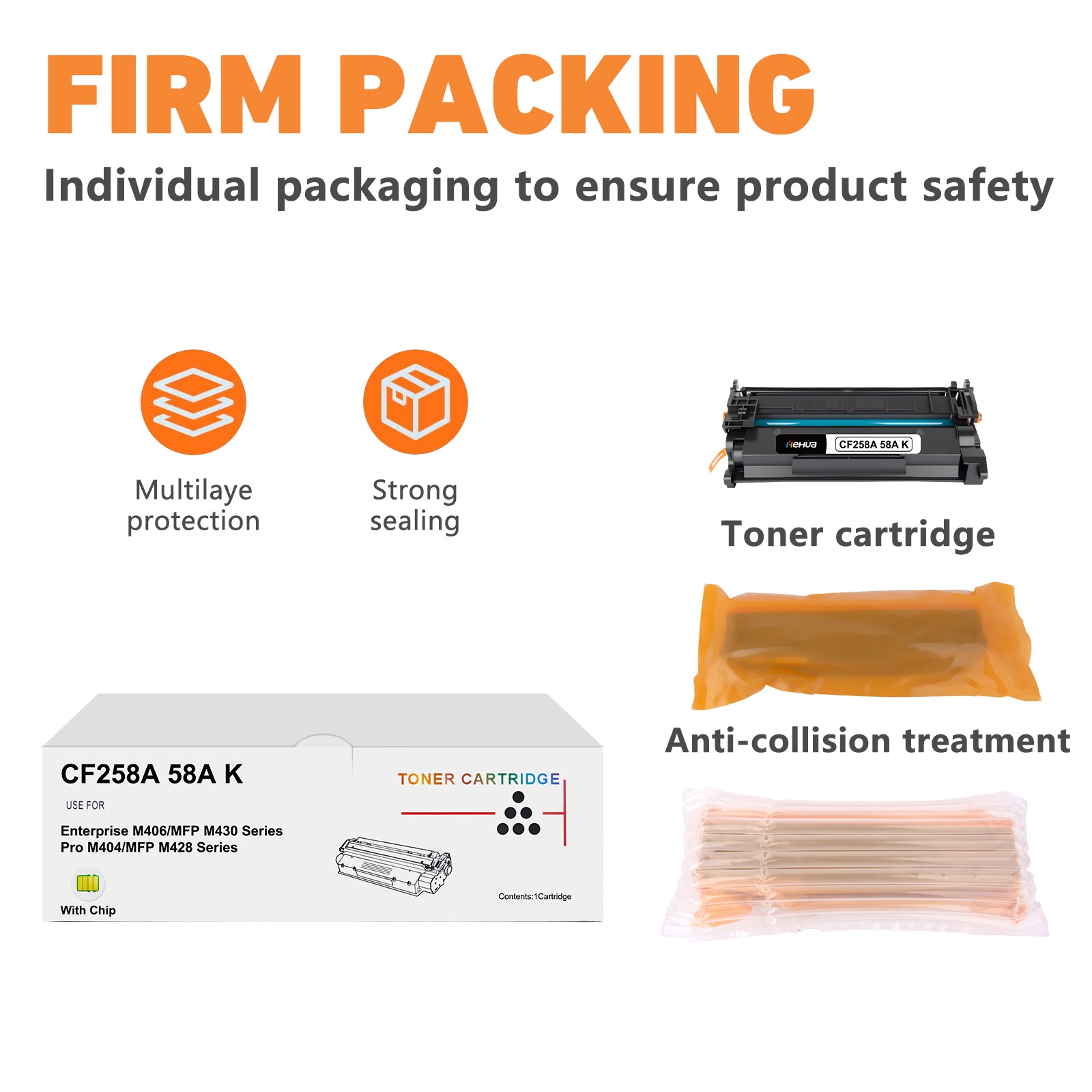 CF258A 58A Toner With Chip for HP LaserJet Pro M404 M404n M428dw MFP M428fdw