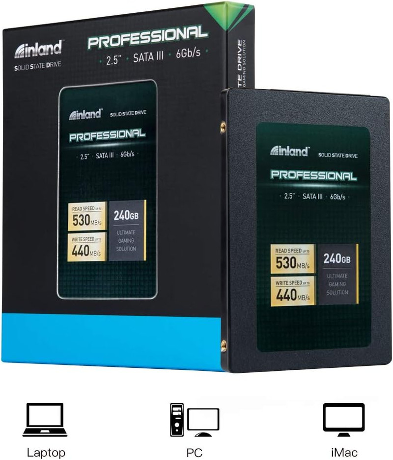 Professional 240GB SSD 3D NAND SATA III 6Gb/S 2.5″ 7Mm Internal Solid State Driv