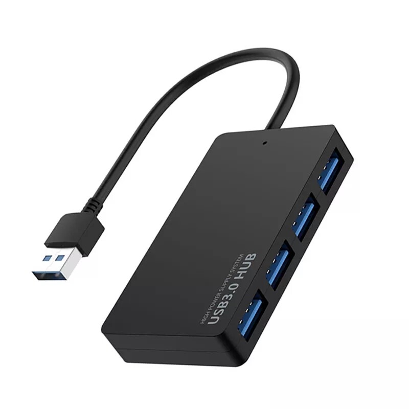 4 Port USB 3.0 Hub Cable Power Adapter Splitter Multiple Extender for Laptop Lot