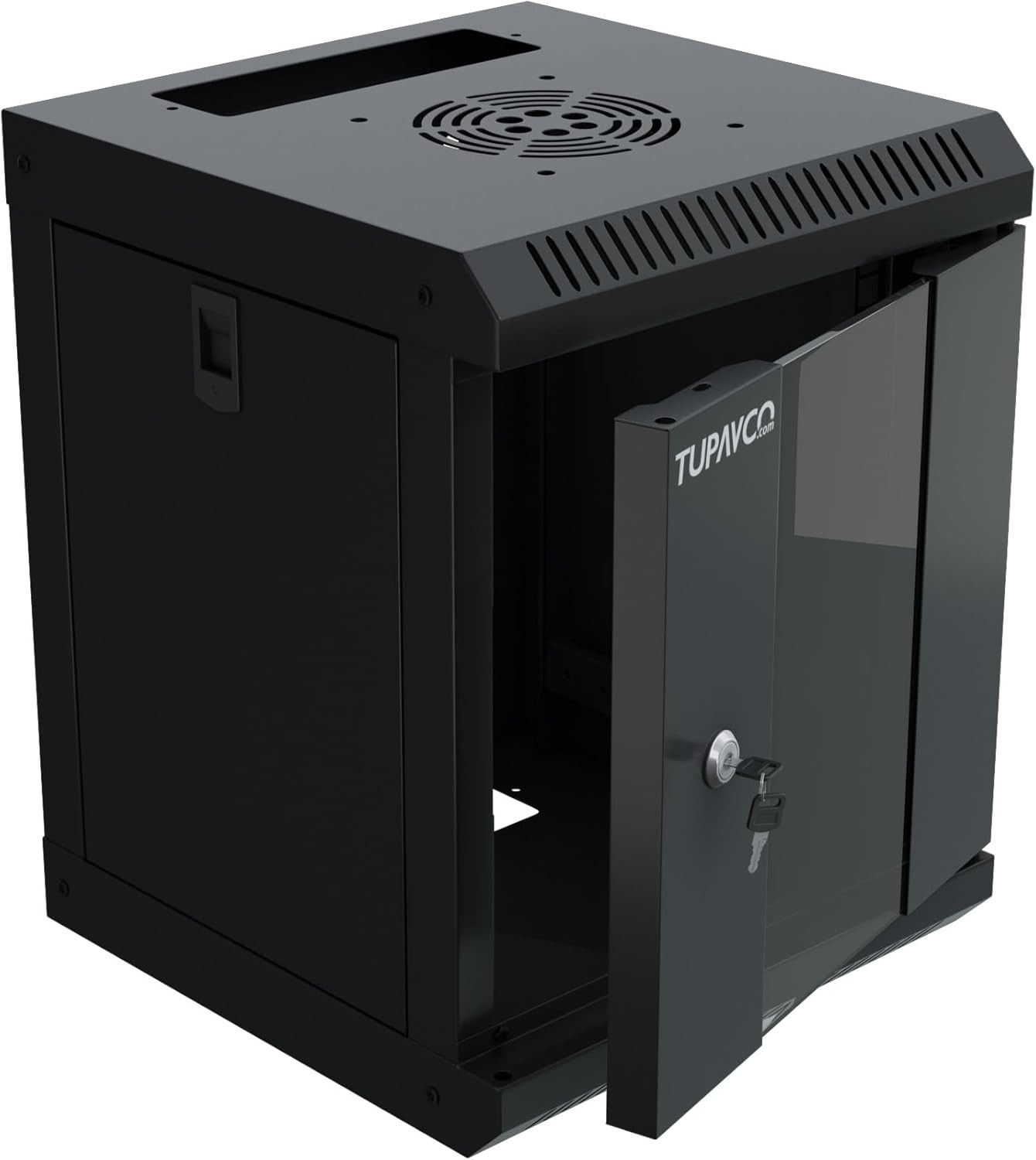 10 Inch Mini Network Rack Cabinet – 6U Vented W/Glass Door – 9 in Depth – Server
