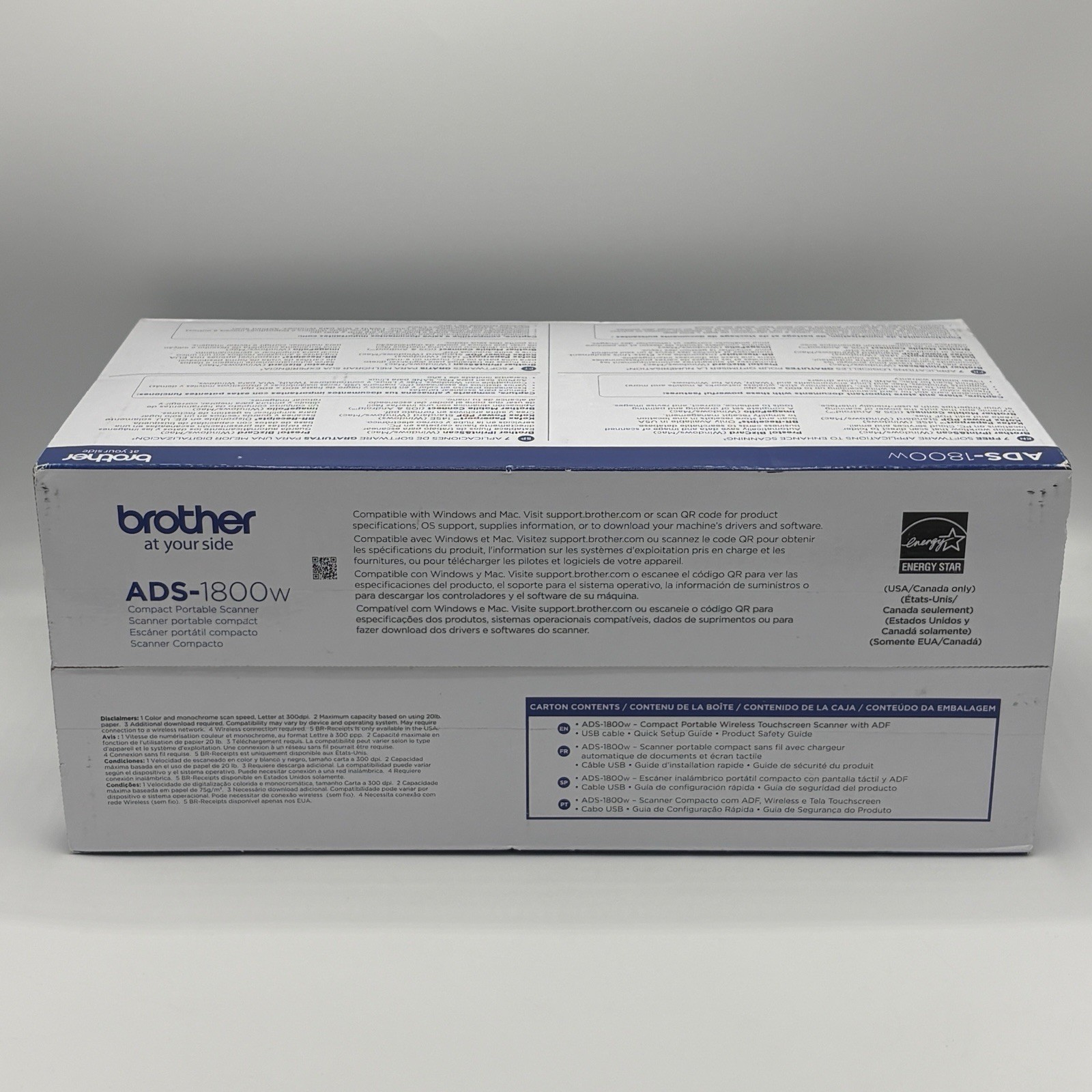 Brother Wireless Compact Desktop Scanner with Color Touchscreen Model# ADS-1800W
