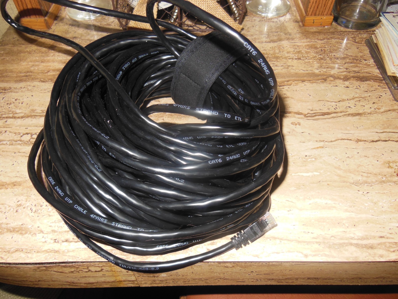 100ft Black CAT 6 Ethernet Network Cable