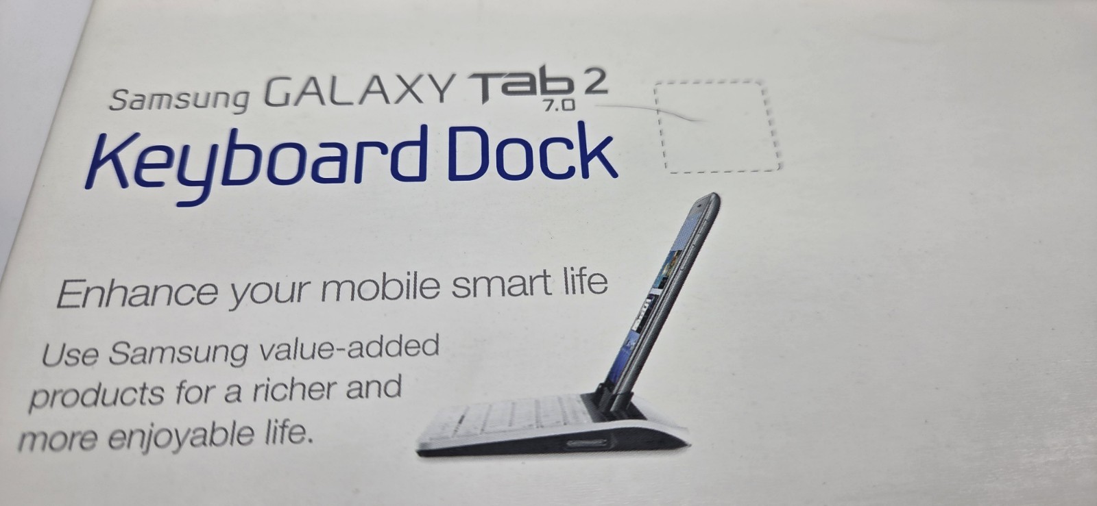 Samsung Galaxy Tab 2 7.0 Keyboard Dock (EKD-K11AWEGXAR) White Open Box
