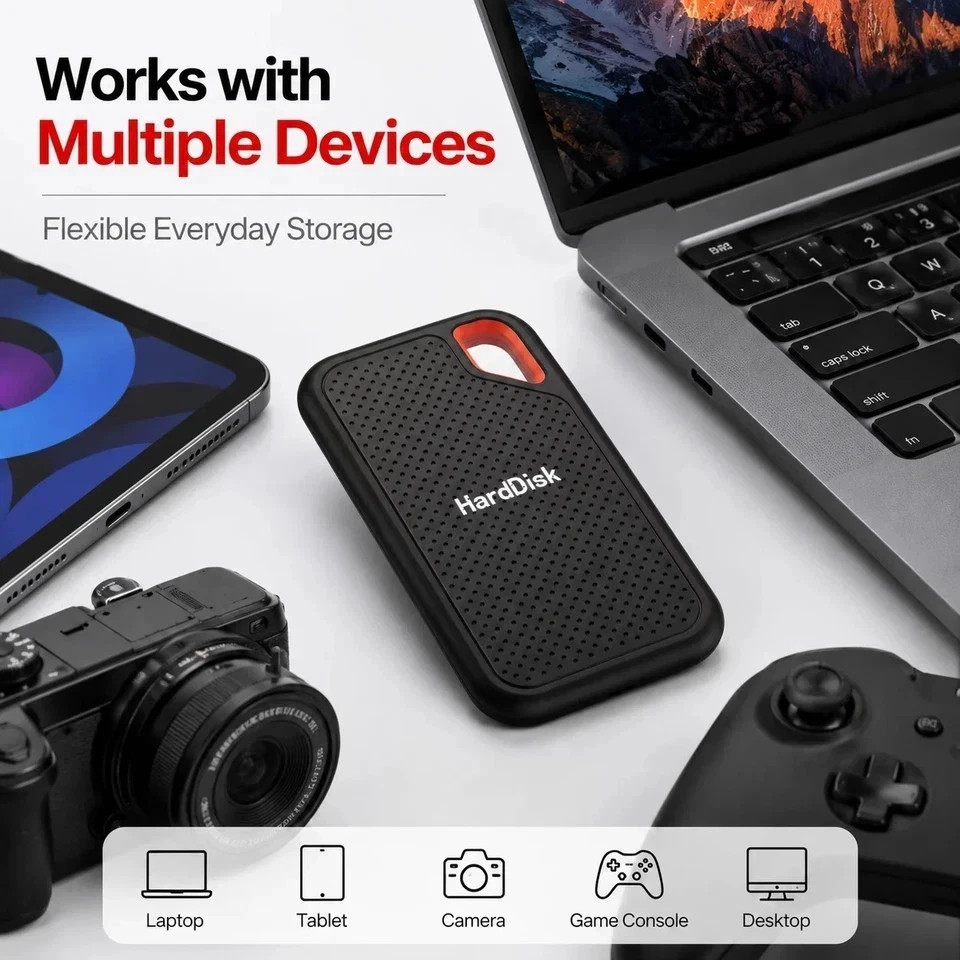 external hard drive 4tb High Speed Capacity Solid State Usb3.2 Laptop Mac And PC