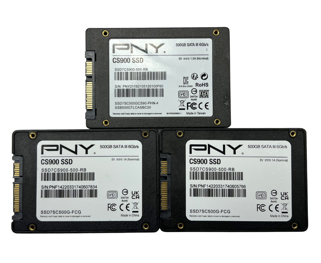 (LOT OF 3) PNY 500GB CS900 SATA III 2.5″ Internal SSD SSD7SC500G-FCG