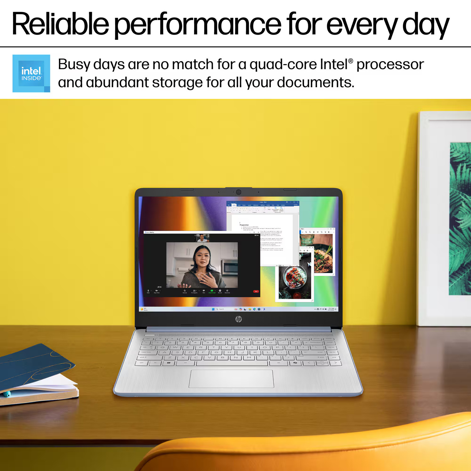 HP – 14″ Laptop – Intel Processor N150 – 8GB Memory – 128GB UFS – Sky Blue