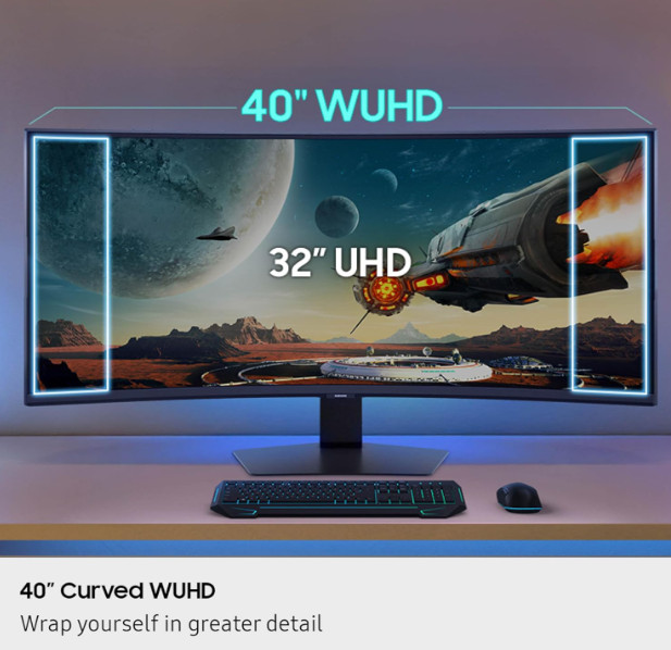Samsung 40 G75F WUHD 180Hz Curved 1ms HDR600 FreeSync LS40FG75DENXZA