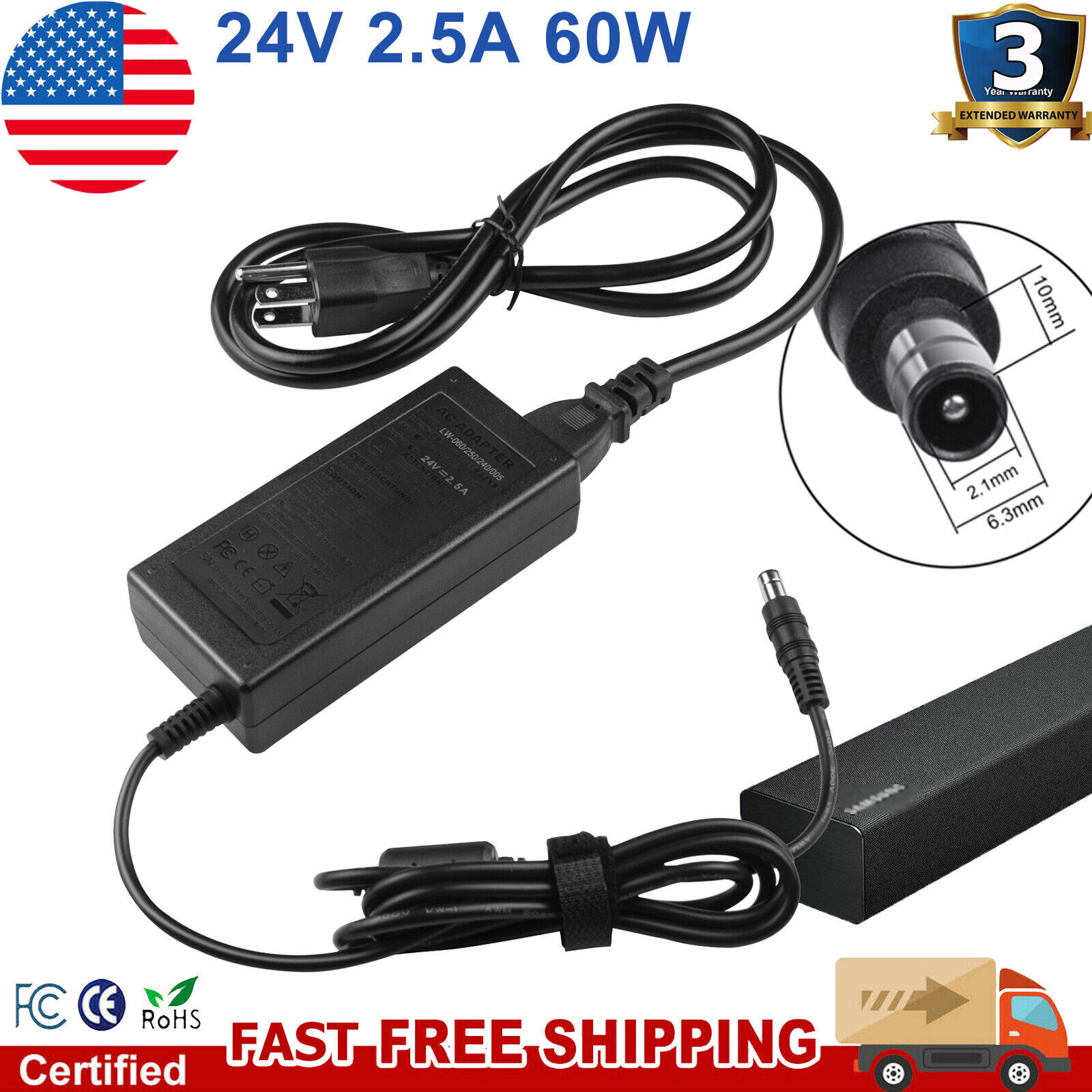 AC Adapter For Samsung HW-KM45 HW-KM45C HW-K450 Soundbar DC Power Supply Charger