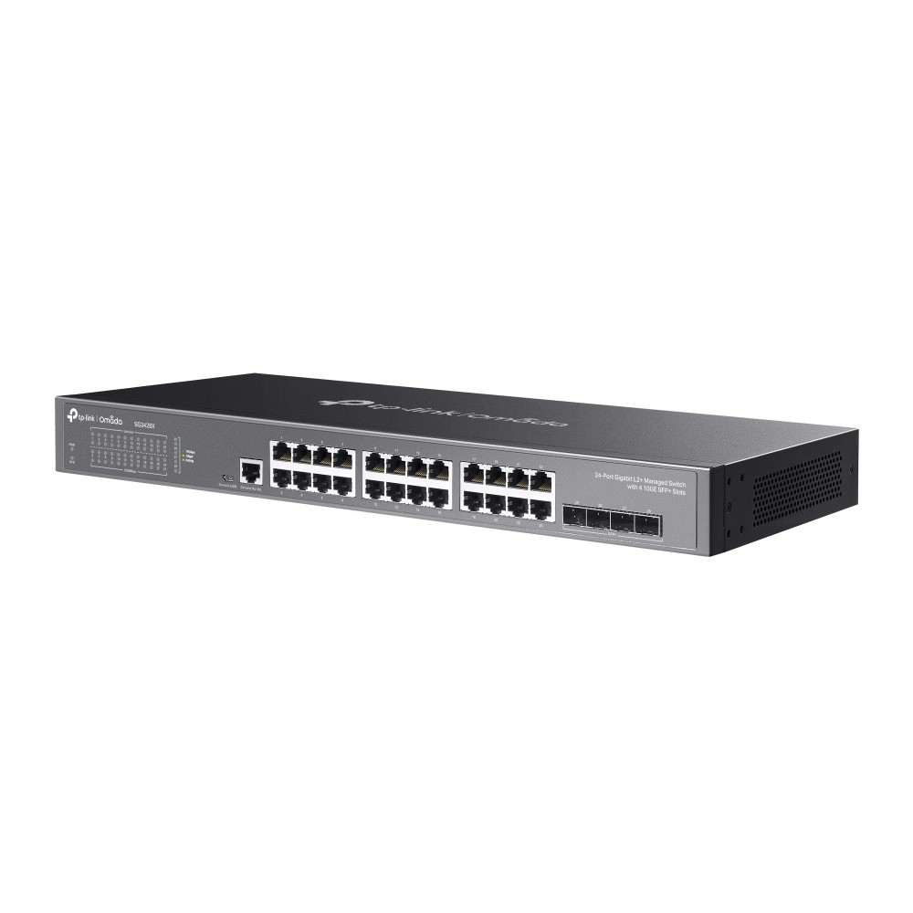TP-Link TL-SG3428X 24-Port 1000Mbps Gigabit L2+ Managed Switch, 4 10GbE SFP+