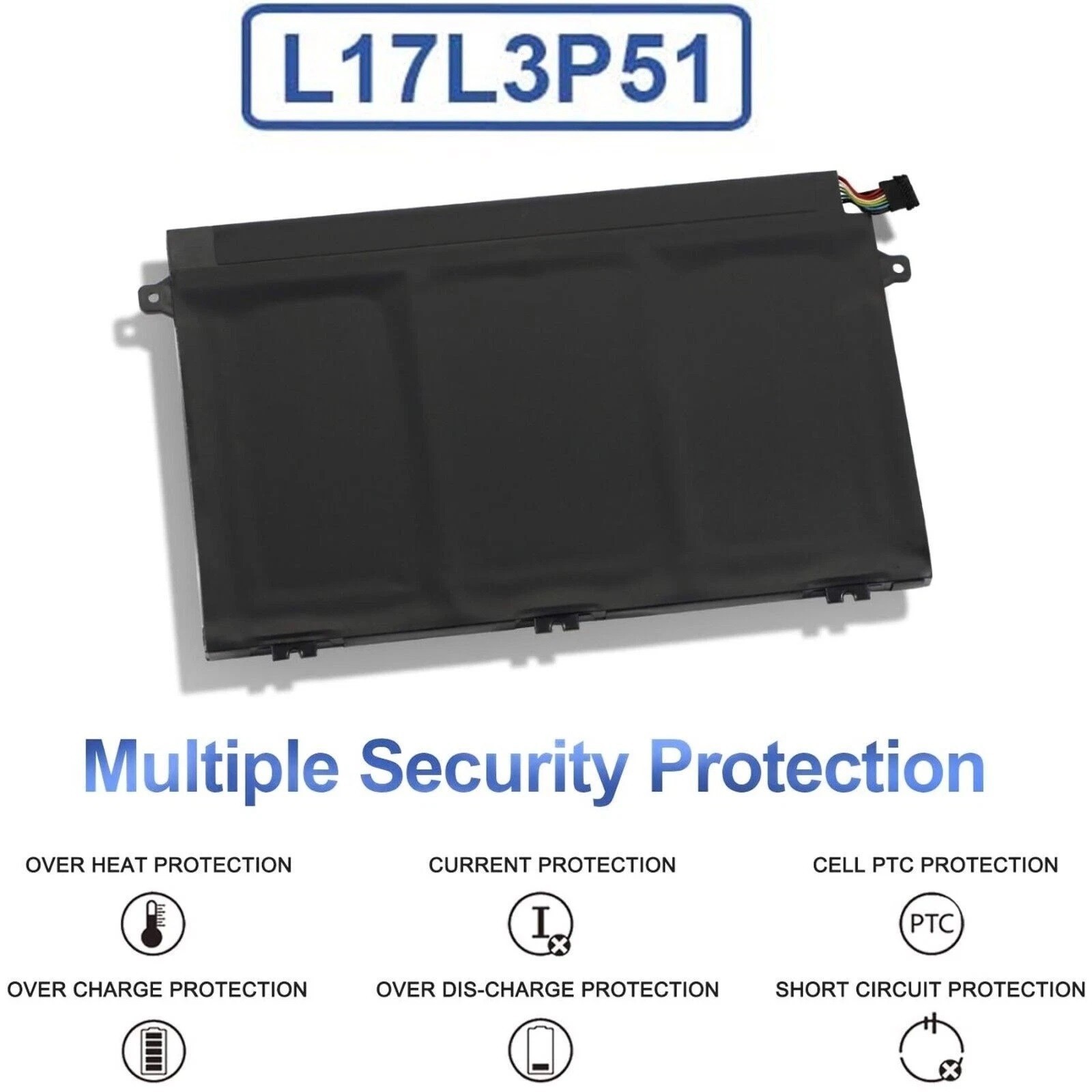 New Battery For Lenovo Thinkpad L17l3p51 E480 E485 E495 E490 E580 E585 E590 E595