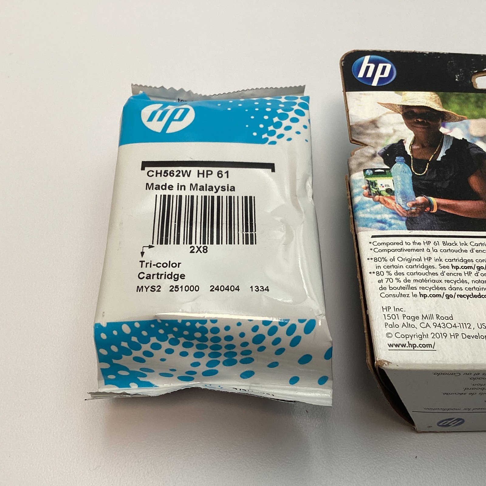 HP 61 & 61XL Ink Cartridge Lot CH563WN Black & CH562W Tri-Color, OEM 2023 & 2026