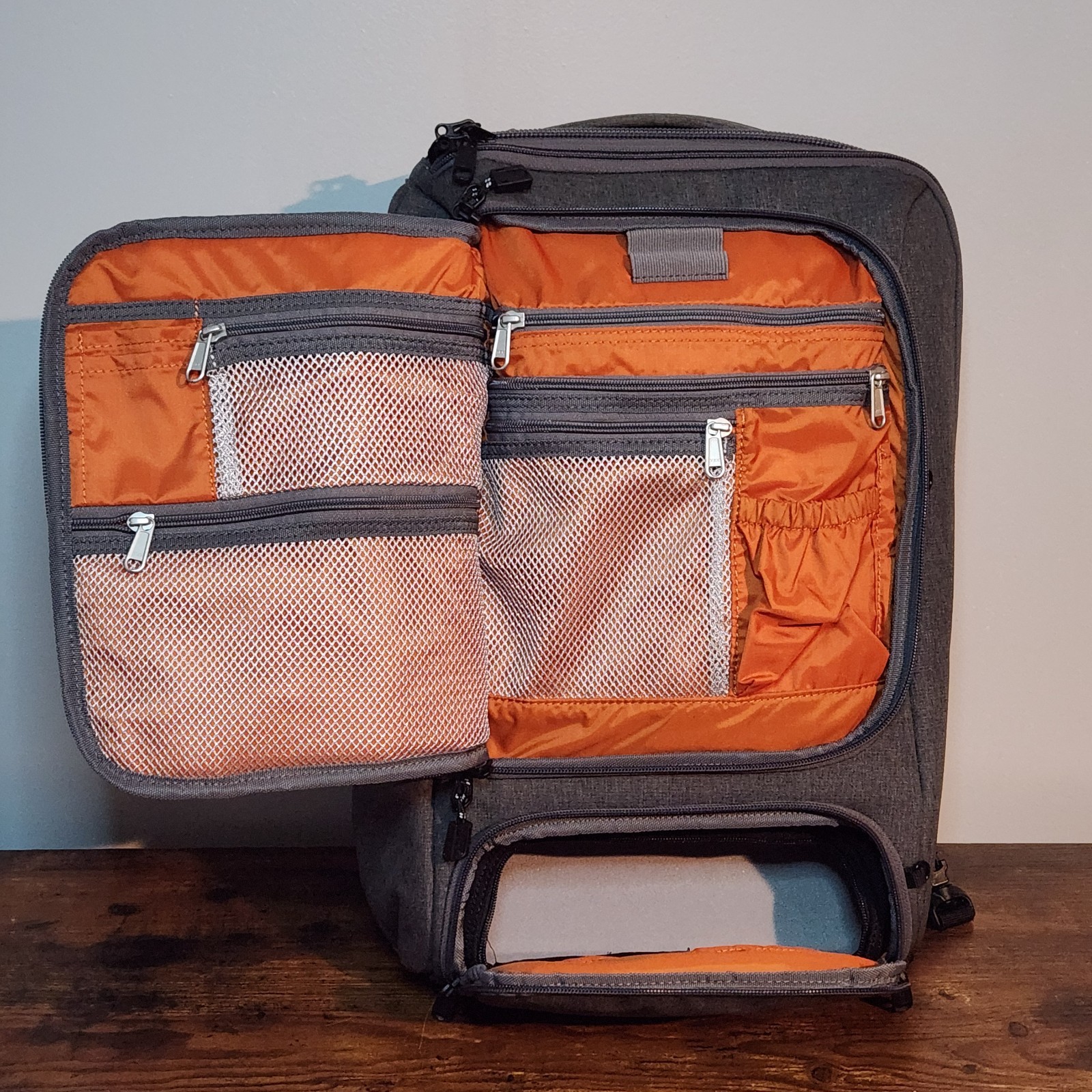 eBags EB2146-16 TLS Travel Professional Slim Laptop Backpack Gray/Orange