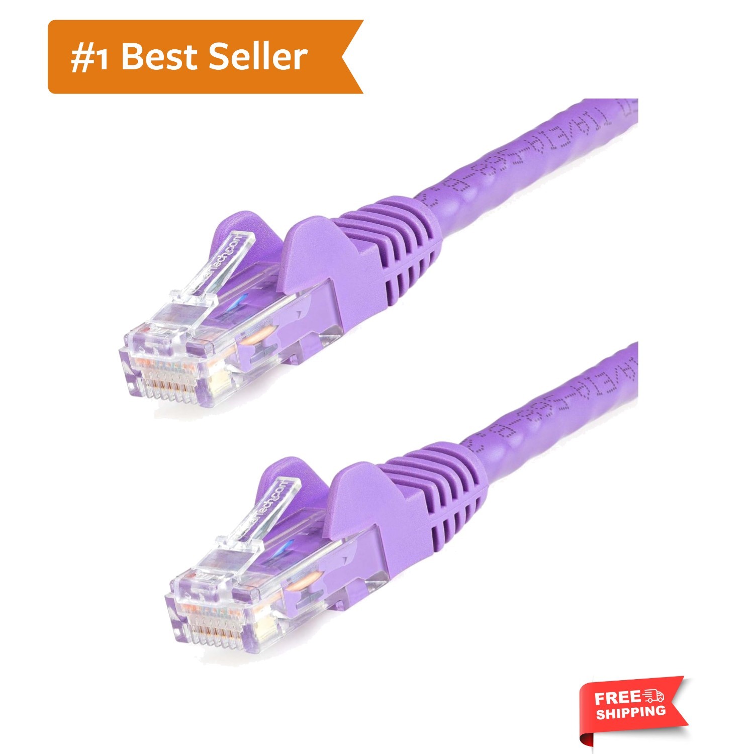 StarTech 5ft Ethernet Cable – Purple CAT 6 Gigabit Ethernet Wire -250Mhz 100W…