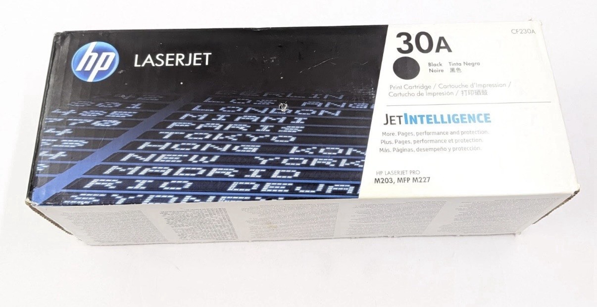 HP LaserJet 30A CF230A Black Toner Cartridge Genuine OEM Sealed Box – Brand New!