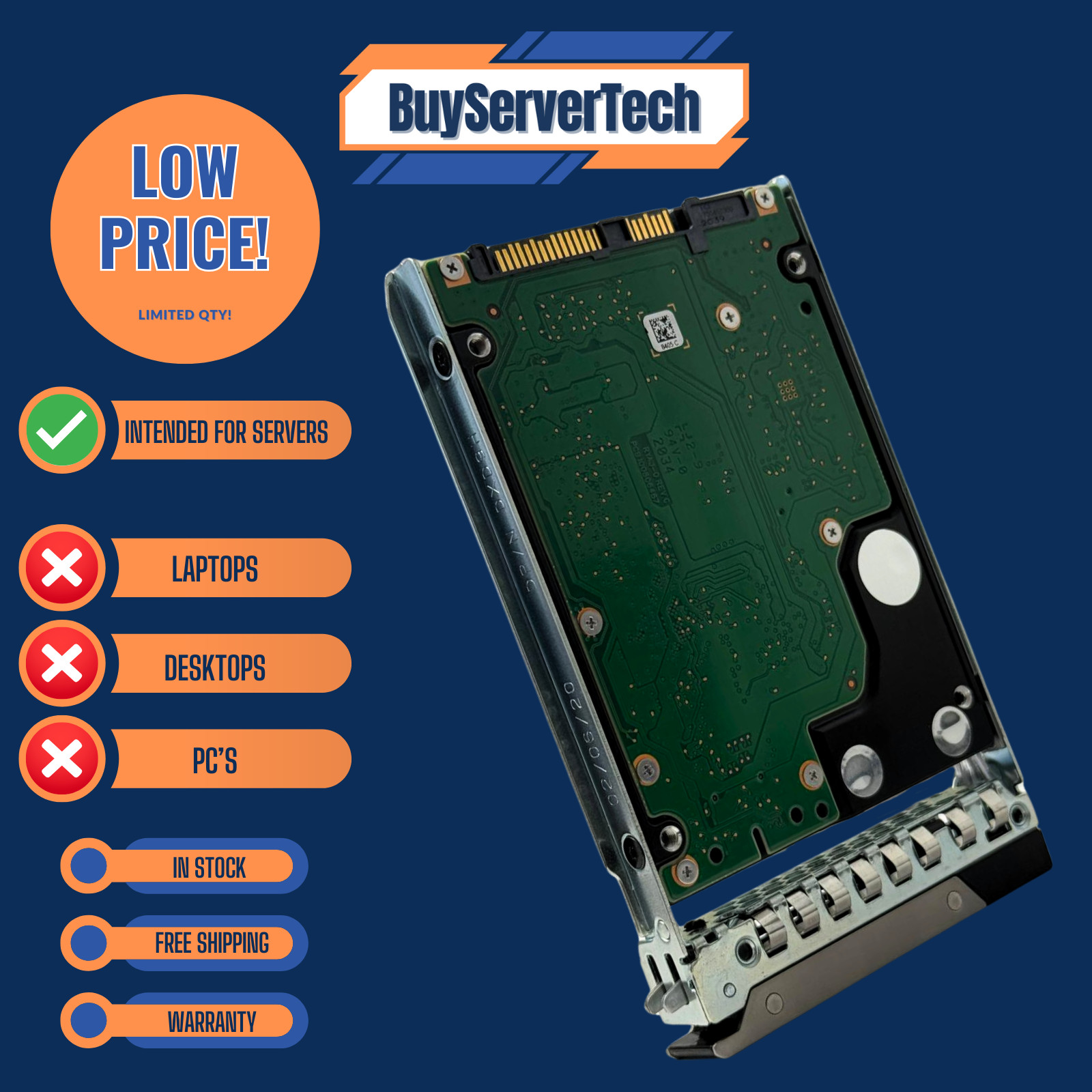Dell RWR8F 2.4TB 10K SAS 12Gbps 2.5″ HDD ST2400MM0159 256MB Cache 0HRS + 2YR WTY