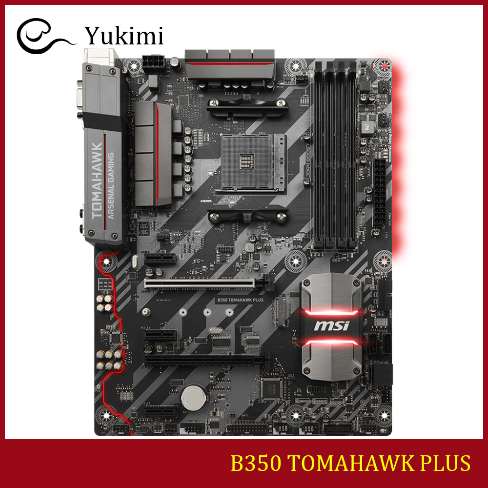 FOR MSI B350 TOMAHAWK PLUS AM4 AMD VGA DVI-D HDMI ATX Motherboard