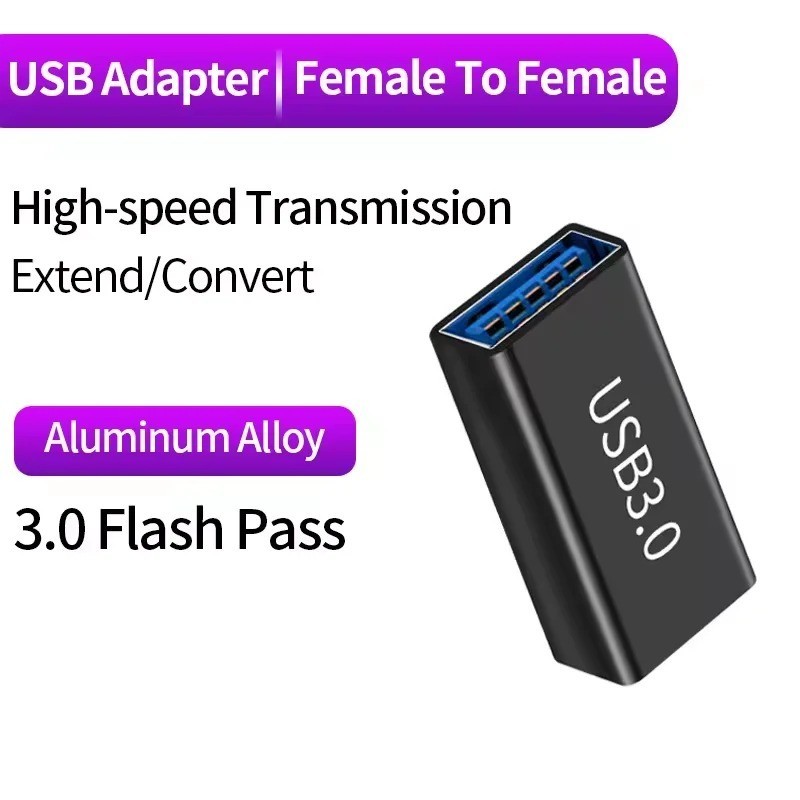 90 Degree Left Right Angled USB 3.0 A Male To Female Adapter Connector For PC *