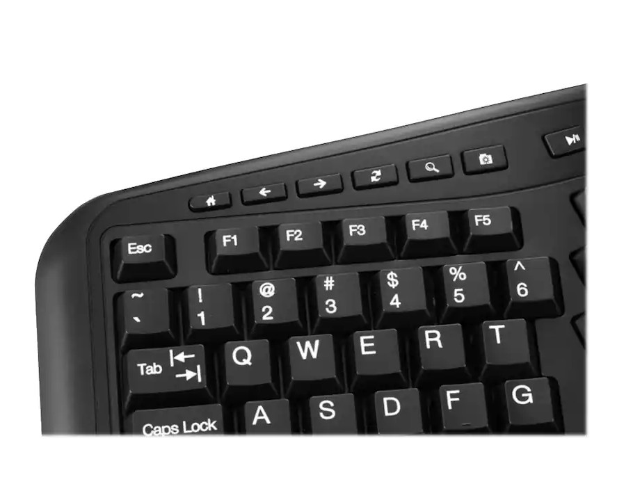 Adesso Tru-Form Media 1500 Wireless Ergonomic Keyboard and Laser Mouse