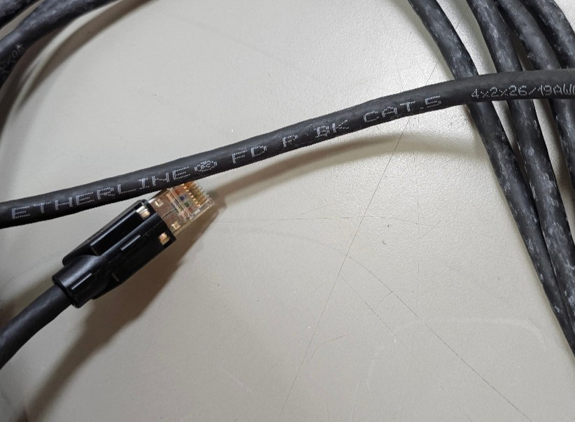Domino Amjet X59 Ethernet RJ45 Cat5 Crossover Cable to 7 Pin Adapter Touchpanel