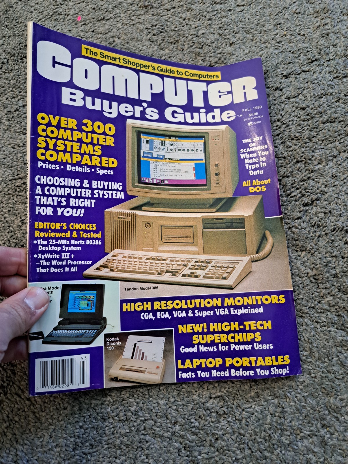 Vintage Fall 1989 Computer Buyer’s Guide Toshiba Tandon Catalog