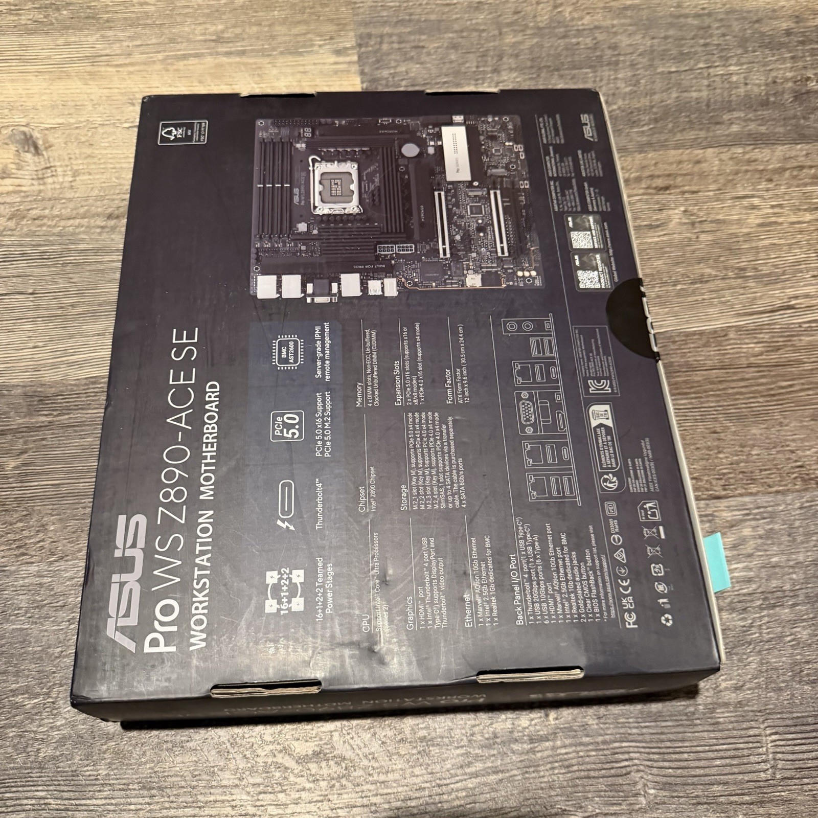 ASUS Pro WS Z890-ACE SE Z890 LGA 1851 ATX Motherboard Intel Core Ultra AI Work