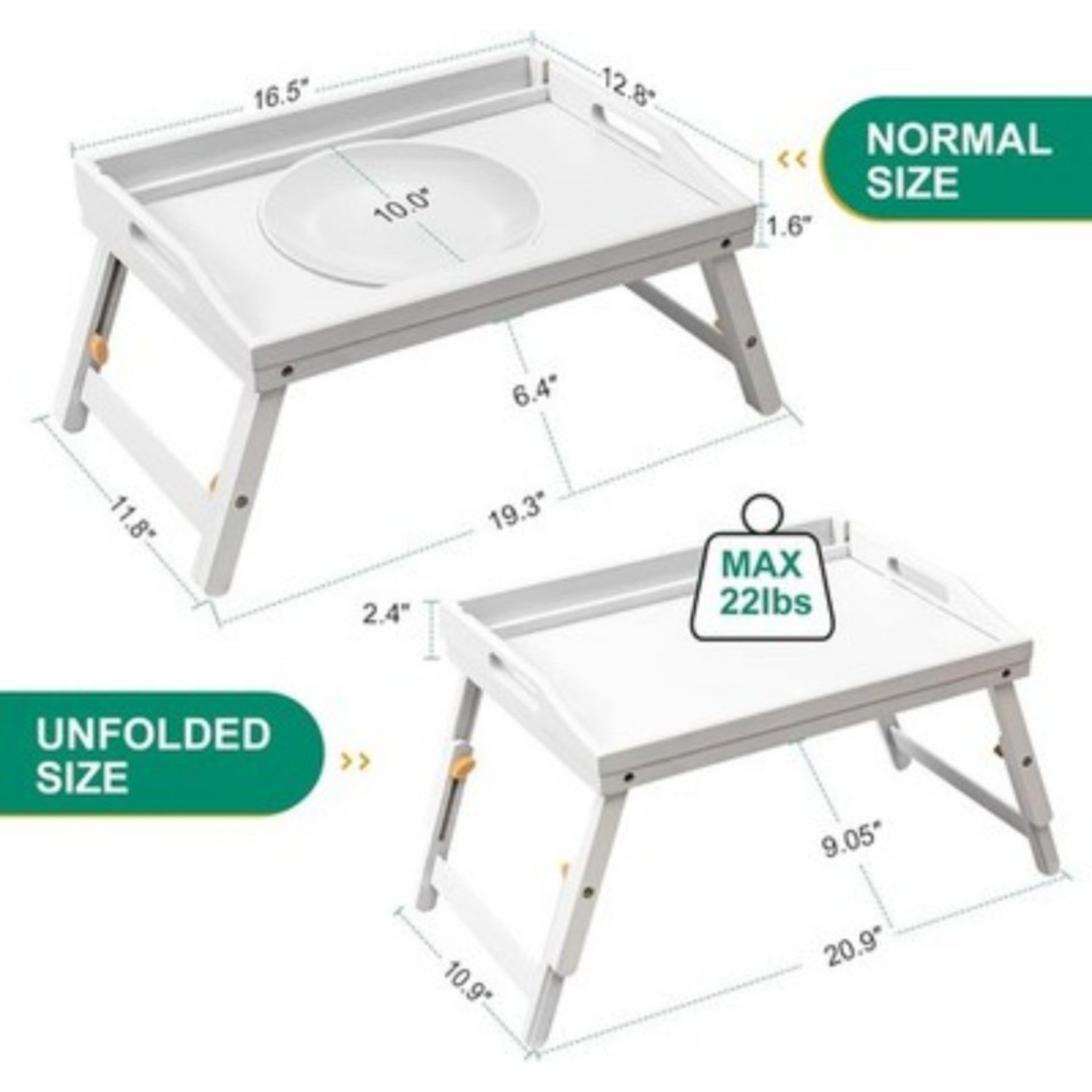Laptop Tray Lap Desk Stand Foldable Bed Table Notebook Tray Cup Slot Adjustable