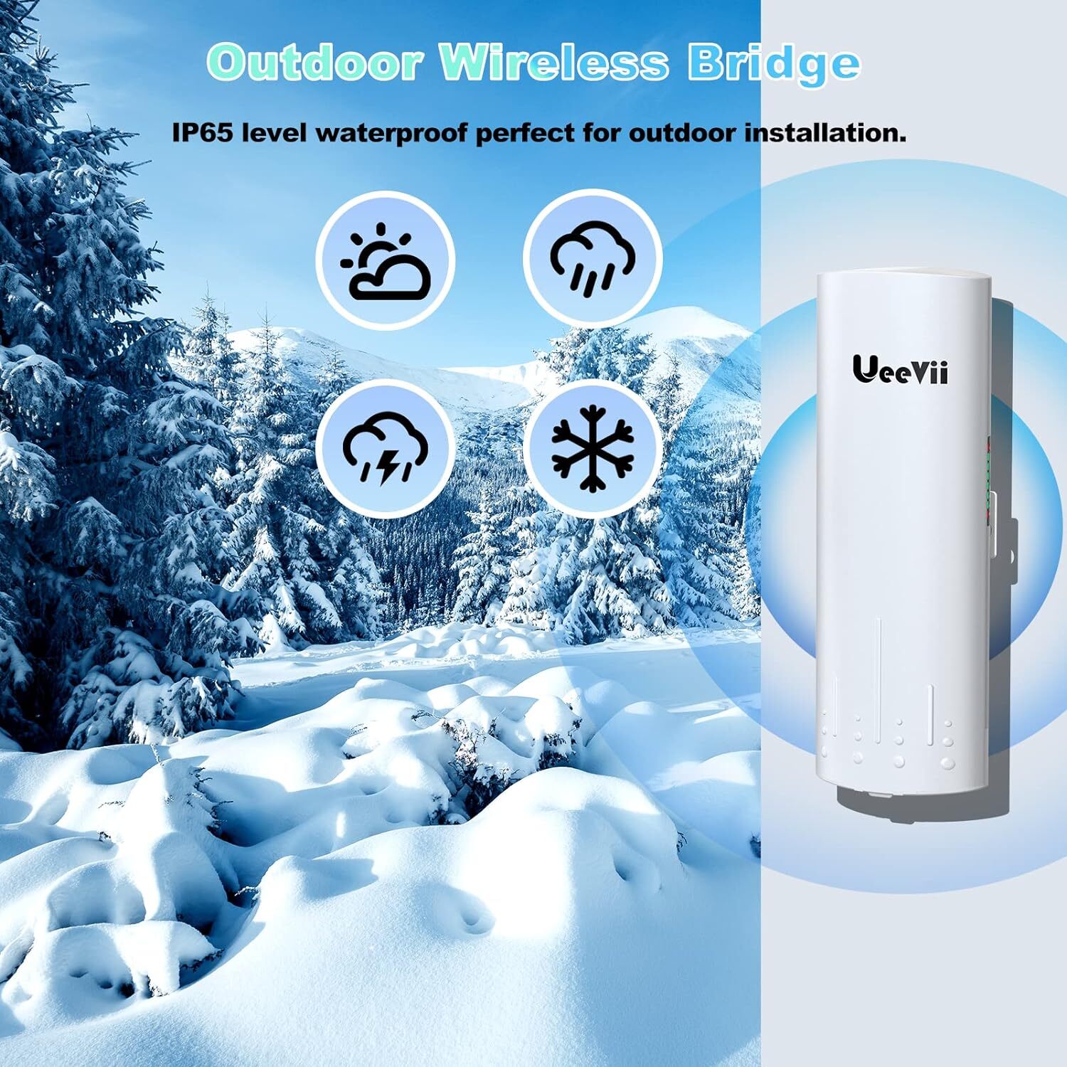 UeeVii LONG DISTANCE Wireless Bridge 5.8G Point to Point WiFi Bridge Outdoor