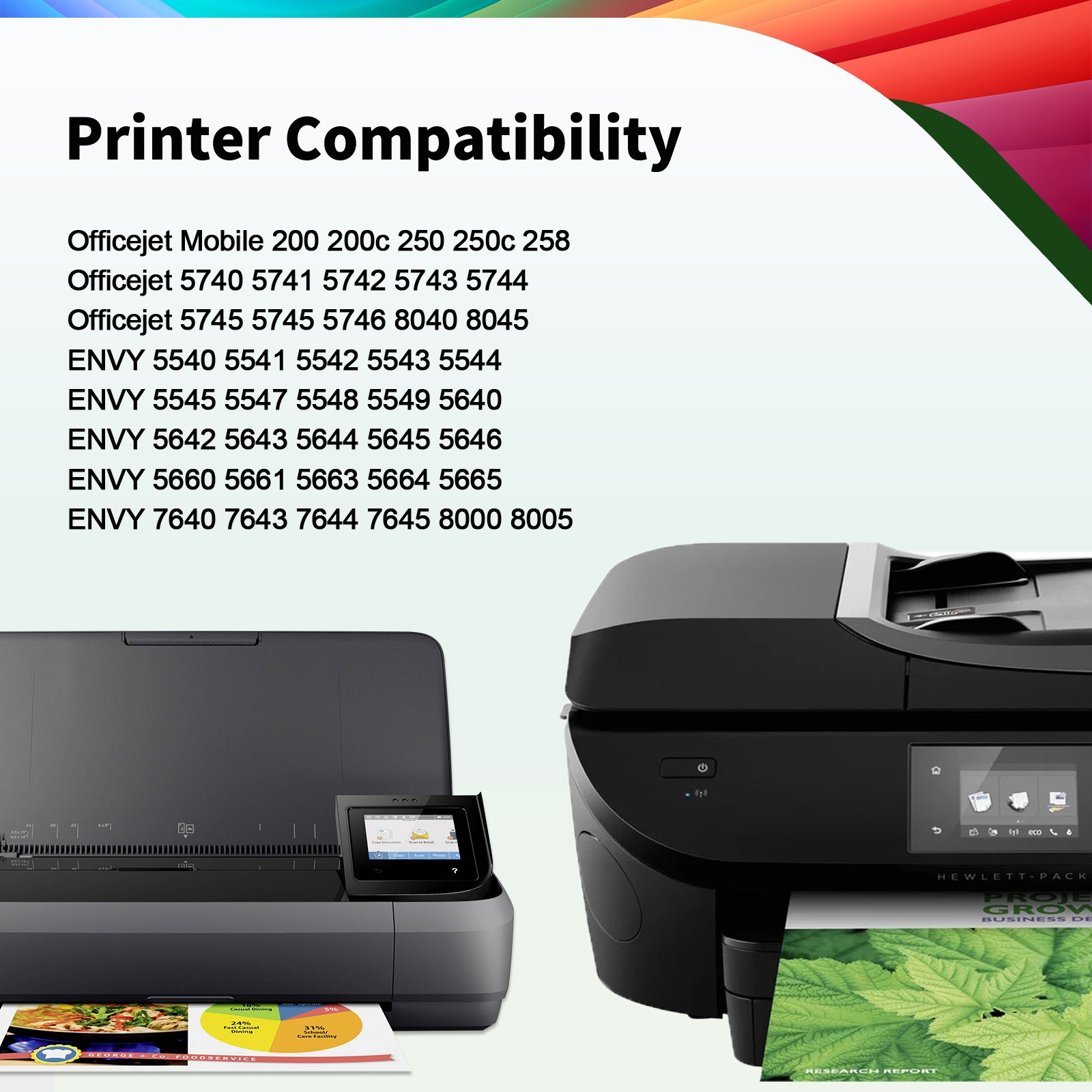 62 XL XXL Ink Cartridges For HP Ink 62XL Envy 7640 5540 5640 5660 5740 Printer