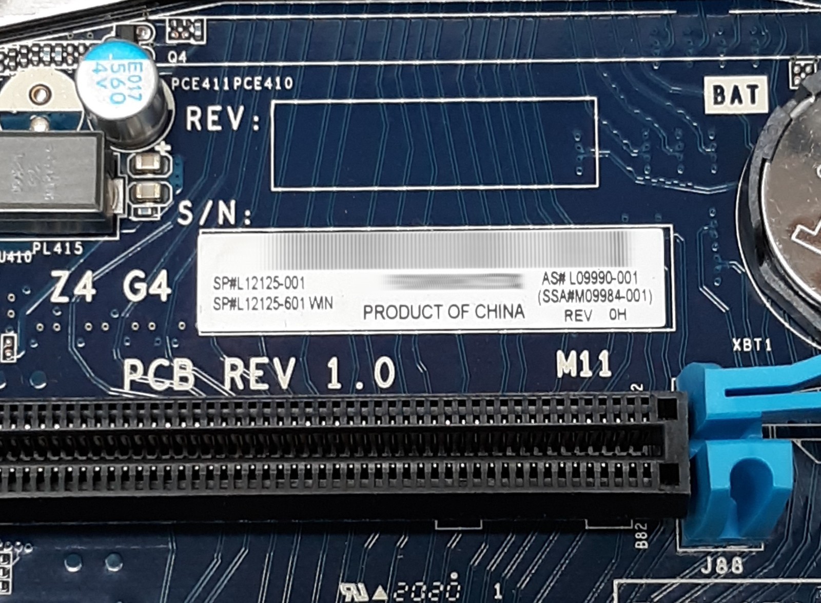 HP Z4 G4 Intel Core LGA 2066 DDR4 Motherboard L12125-001 L09990-001