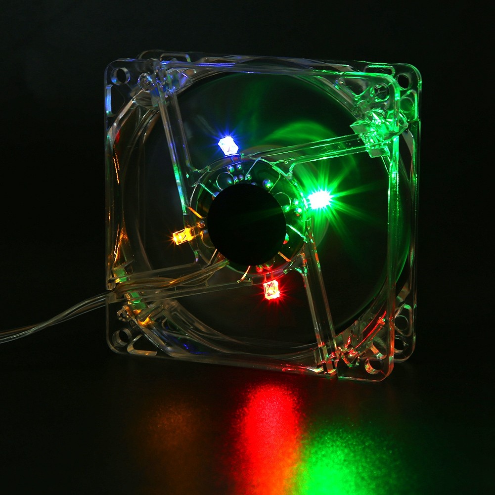 8cm USB Colorful Light Transparent Cooling Fan 5V CPU Cooling Fan For PC Fit