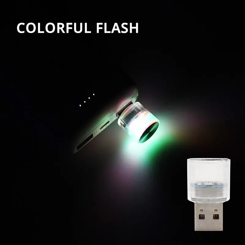 Mini USB LED Car Ambient Light Interior Atmosphere Lamp Plug and Play