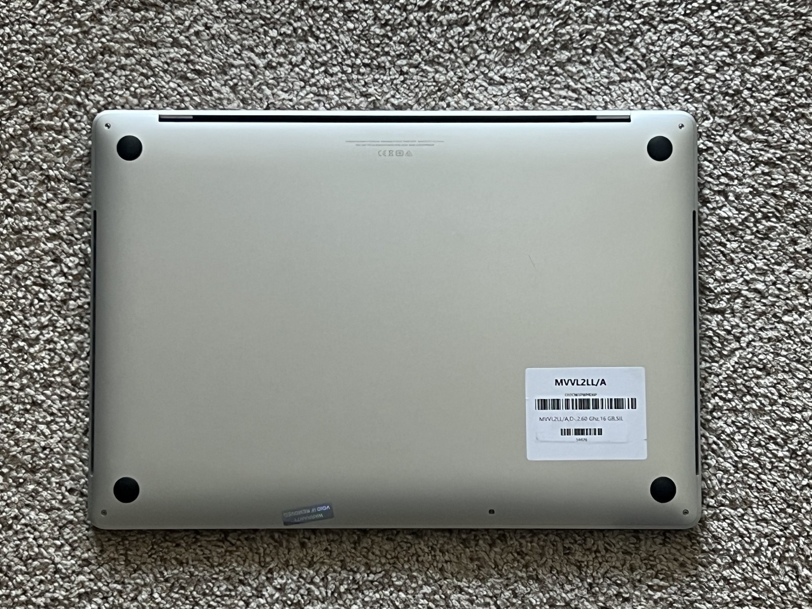 Apple Macbook Pro 16″ 2019 A2141, I7-9750H@2.60GHz 16GB/512G Pro 5300M MVVL2LL/A